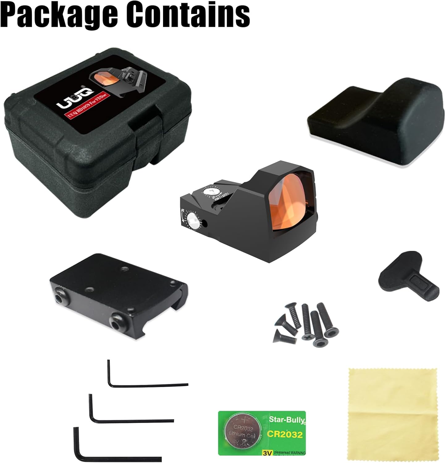 UUQ Mini Reflex RedGreen Dot Sight for Rifles, Pistols and Shotguns 2MOA,7 Brightness AdjustmentsSuitable for RMR or 20mm Picatinny Rail
