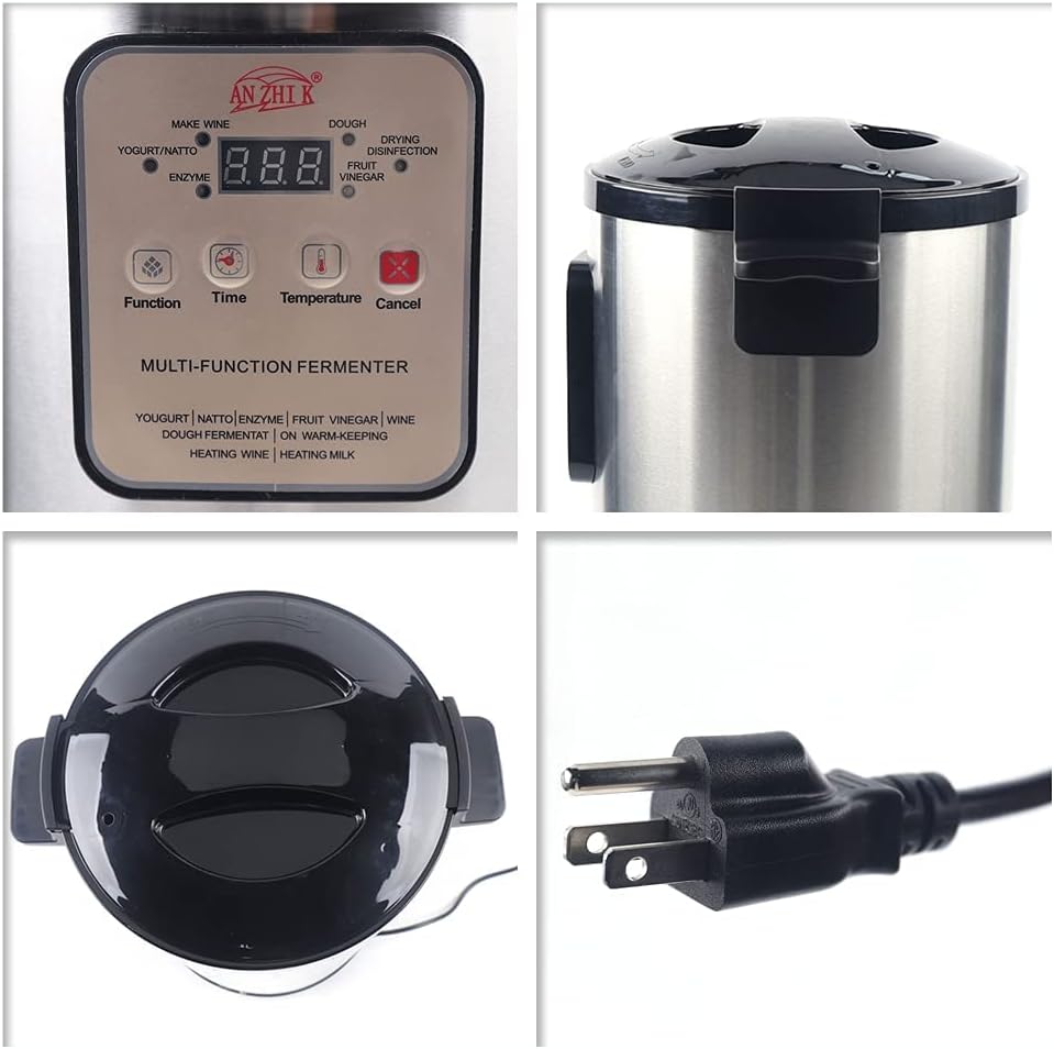 Gdrasuya10 Máquina eléctrica de yogur de 12 litros, máquina de fermentación automática multifuncional para enzimas, arroz, vino, masa de frutas,