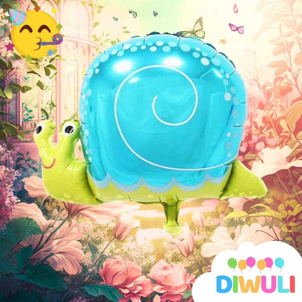 DIWULI Globo de caracol, decoraciones de cumpleaños de caracol, decoraciones de fiesta de cumpleaños de caracol, suministros de globos de insectos,