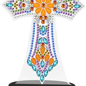 DOITOOL Lámpara de cruz de luz de cruz DIY diamantes de imitación pintura manualidades regalos religiosos lámpara de mesa decorativa lámpara de DOITOOL Lámpara de cruz de luz de cruz DIY diamantes de imitación pintura manualidades regalos religiosos lámpara de mesa decorativa lámpara de
