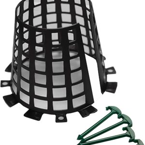 Protector de plástico para prevención de animales de árboles y plantas para césped, jardín, flores, verduras, arbustos y plantones, paquete de 3 Protector de plástico para prevención de animales de árboles y plantas para césped, jardín, flores, verduras, arbustos y plantones, paquete de 3