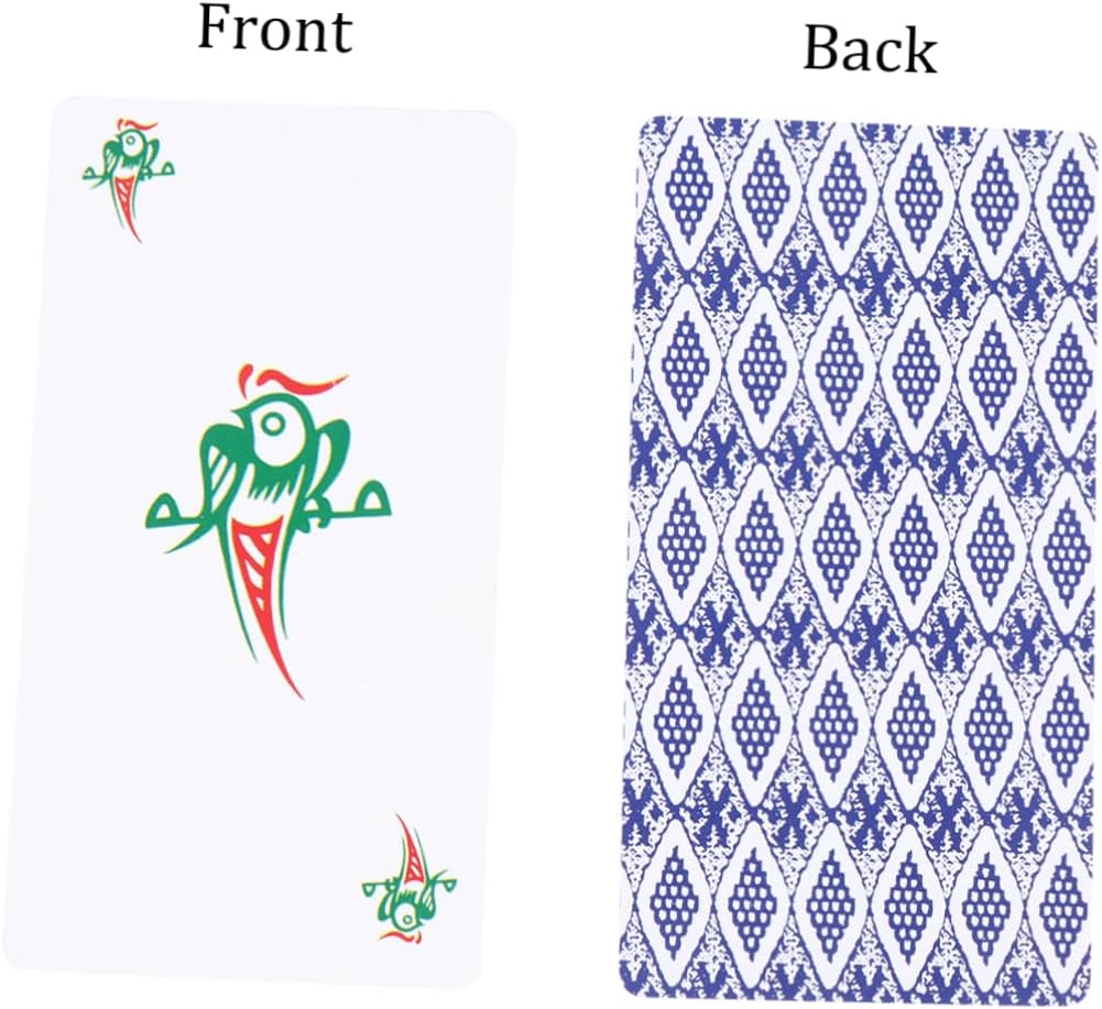 Toyvian Mah-jongg – Tarjetas ligeras, 1 juego de cartas Mah-jongg, accesorios de entretenimiento, impermeables, para viajes, póquer a prueba de