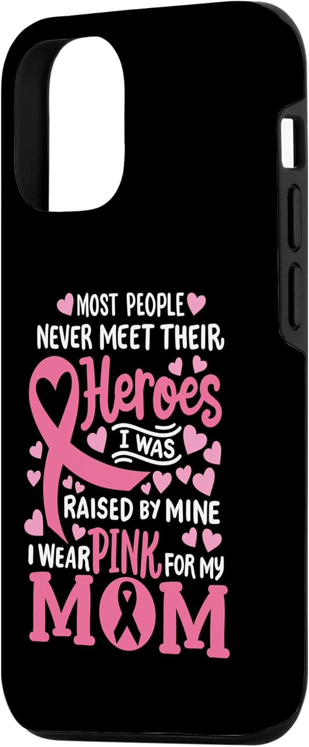 iPhone 13 Concientización sobre el cáncer de mama desgaste rosa para mi mamá apoyo niños caso