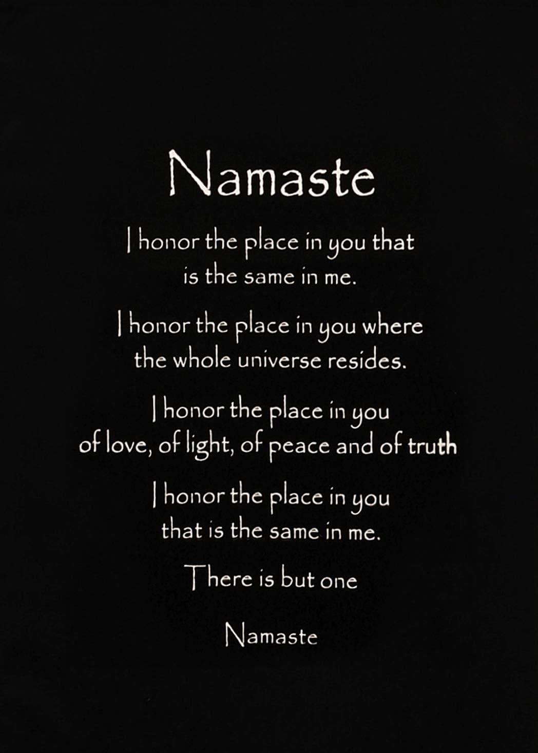 G6 Collection Decoración inspiradora de pared con texto en inglés “Namaste”, con cita inspiradora para colgar en la pared, mensaje motivacional de
