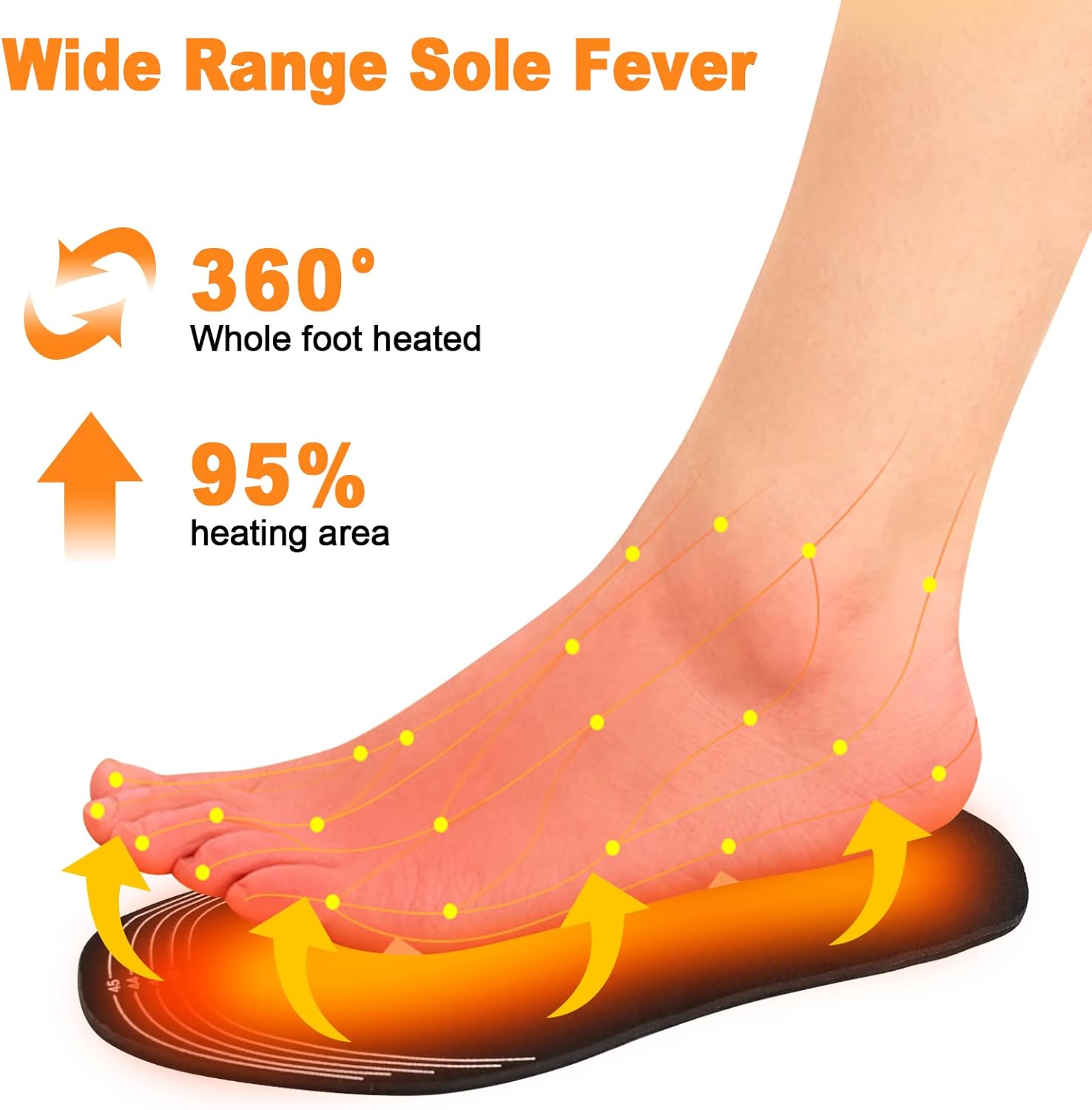 BESWORLDS Plantillas térmicas, zapatos con calefacción USB para deportes al aire libre, calentador de pies para hombres y mujeres, invierno, caza,