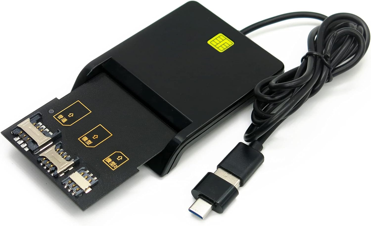 4 en 1 adaptador de tarjeta SIM de tarjeta inteligente para tarjeta IC, tarjeta SIM con 2FF 3FF 4FF Mini Micro Nano tamaño
