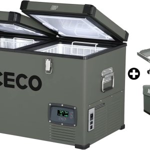 ICECO Refrigerador portátil de 68.6 cuartos de galón de control independiente de doble zona con compresor SECOP, CA 110 VCC 12 V congelador para ICECO Refrigerador portátil de 68.6 cuartos de galón de control independiente de doble zona con compresor SECOP, CA 110 VCC 12 V congelador para
