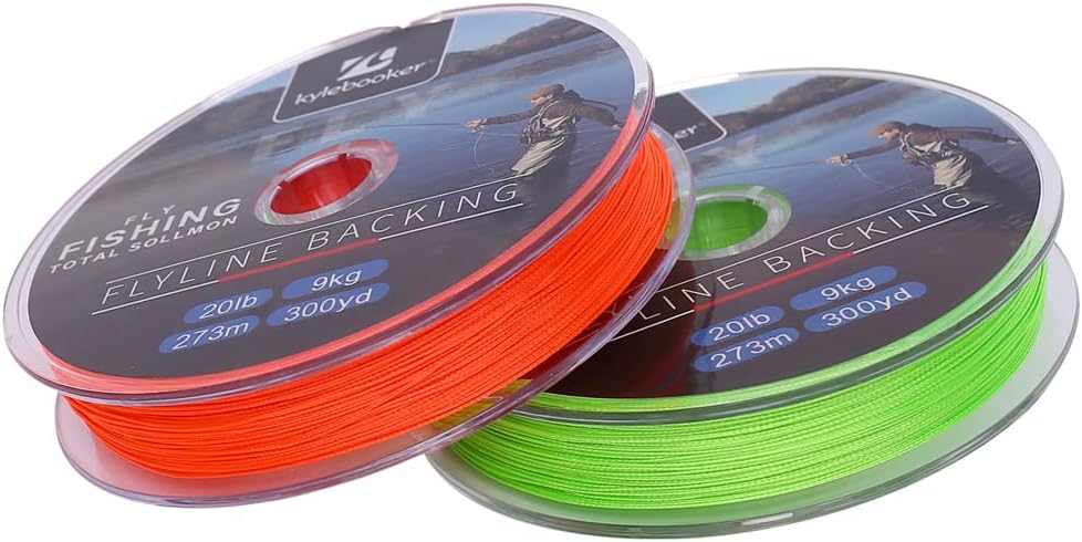 Kylebooker Pesca con mosca Dacron Trenzado Línea de Respaldo Resistente a la Abrasión Trucha Fly Line 20lb30lb