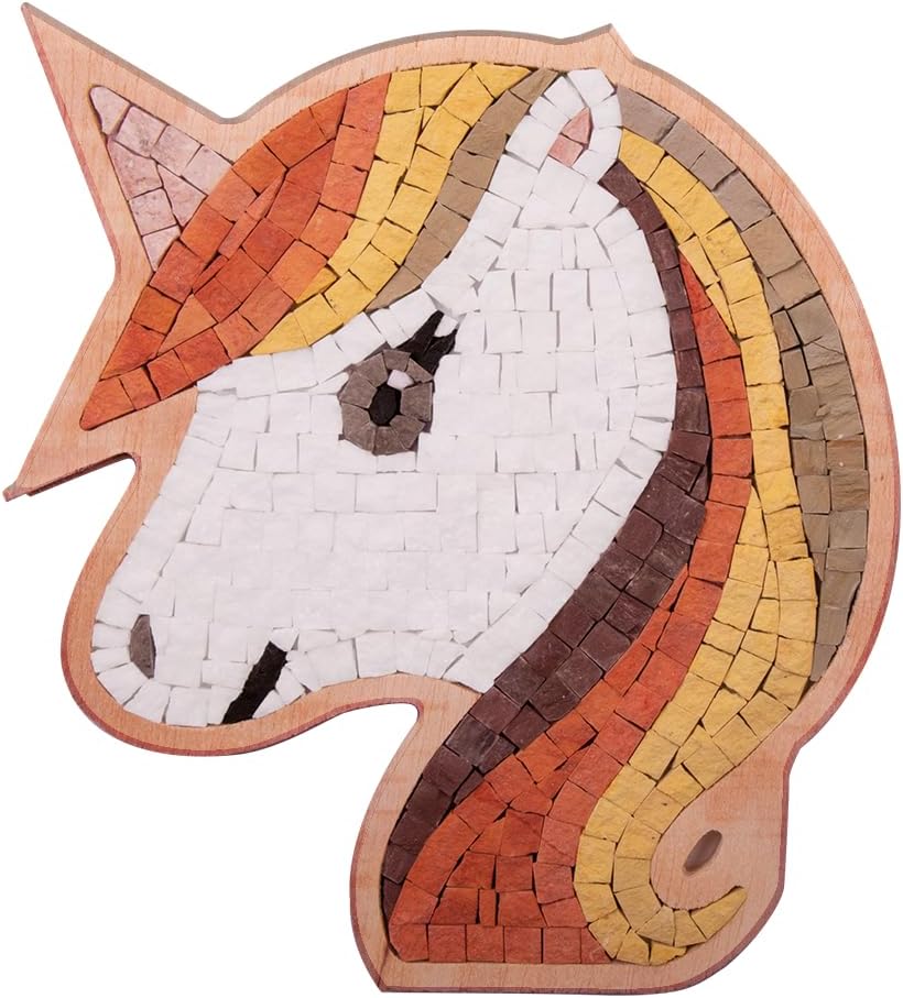 Continuum Games Caja de mosaico de piedra natural para artes y manualidades, rompecabezas de fotos, kit de manualidades para adultos y niños, cara