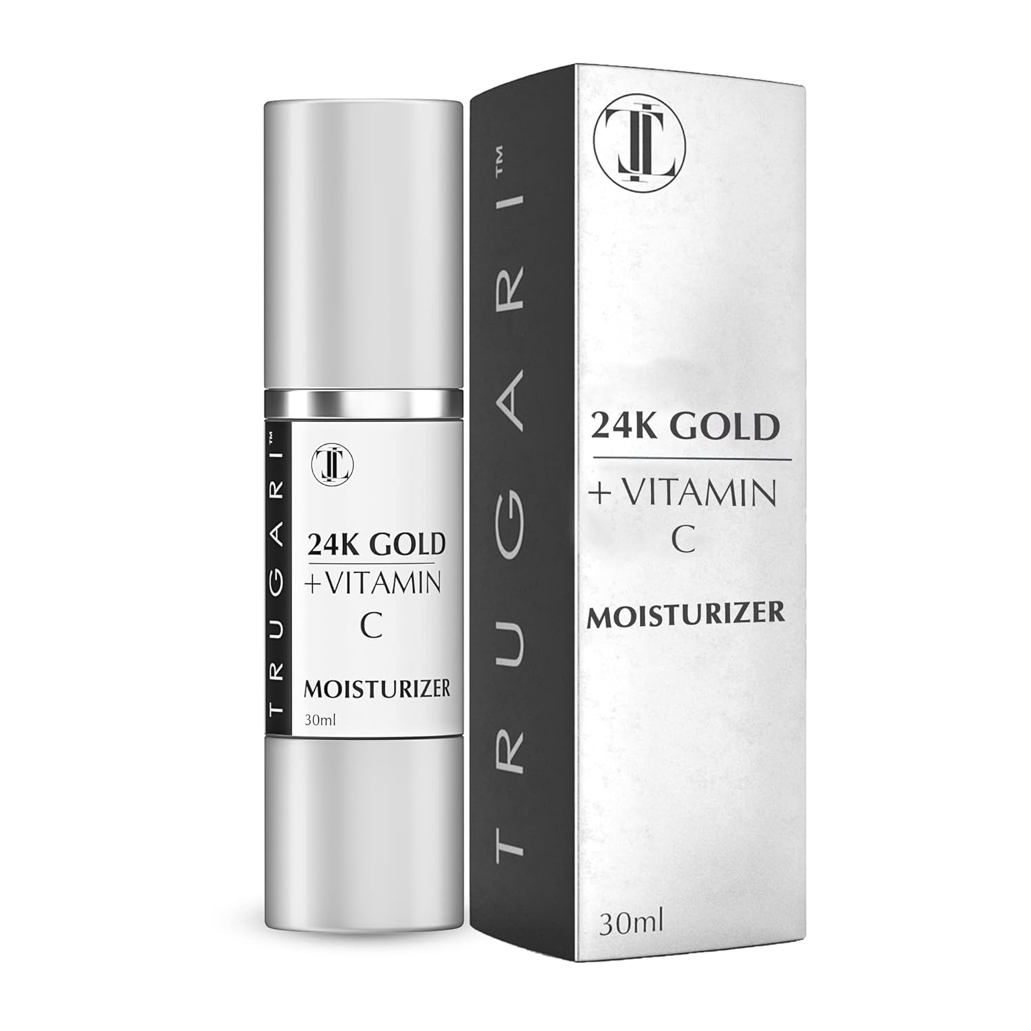 Hidratante facial de oro de 24 quilates + vitamina C, tratamiento multivitamínico para el cuidado de la piel con extracto de naranja, suero avanzado