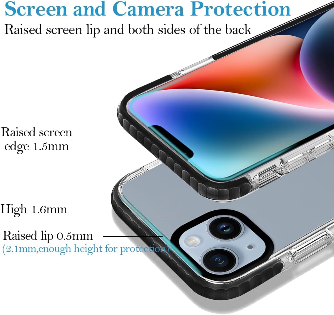 Funda de teléfono personalizada para iPhone 15 Plus, fotos personalizadas de collage de múltiples imágenes, resistente a los impactos, funda