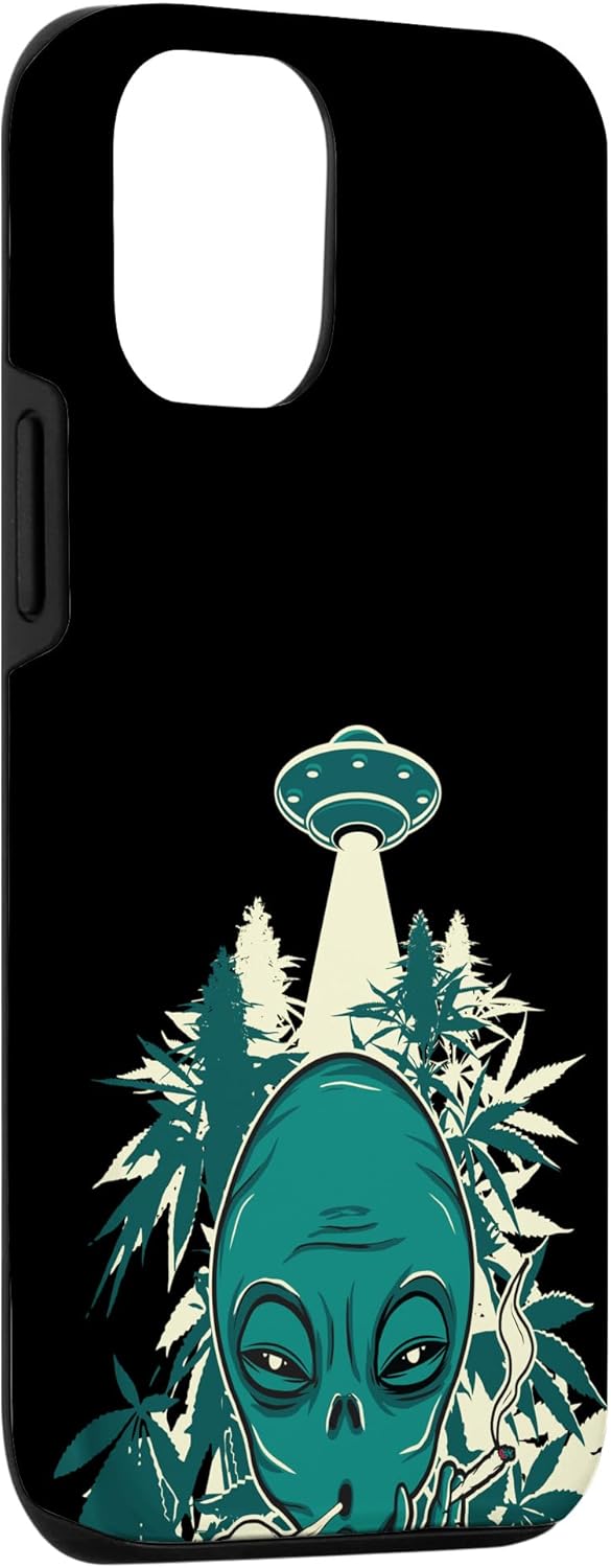 iPhone 13 Pro Alien shirt, flying saucer, weed 420 ufo,spaceship art shirt Case
