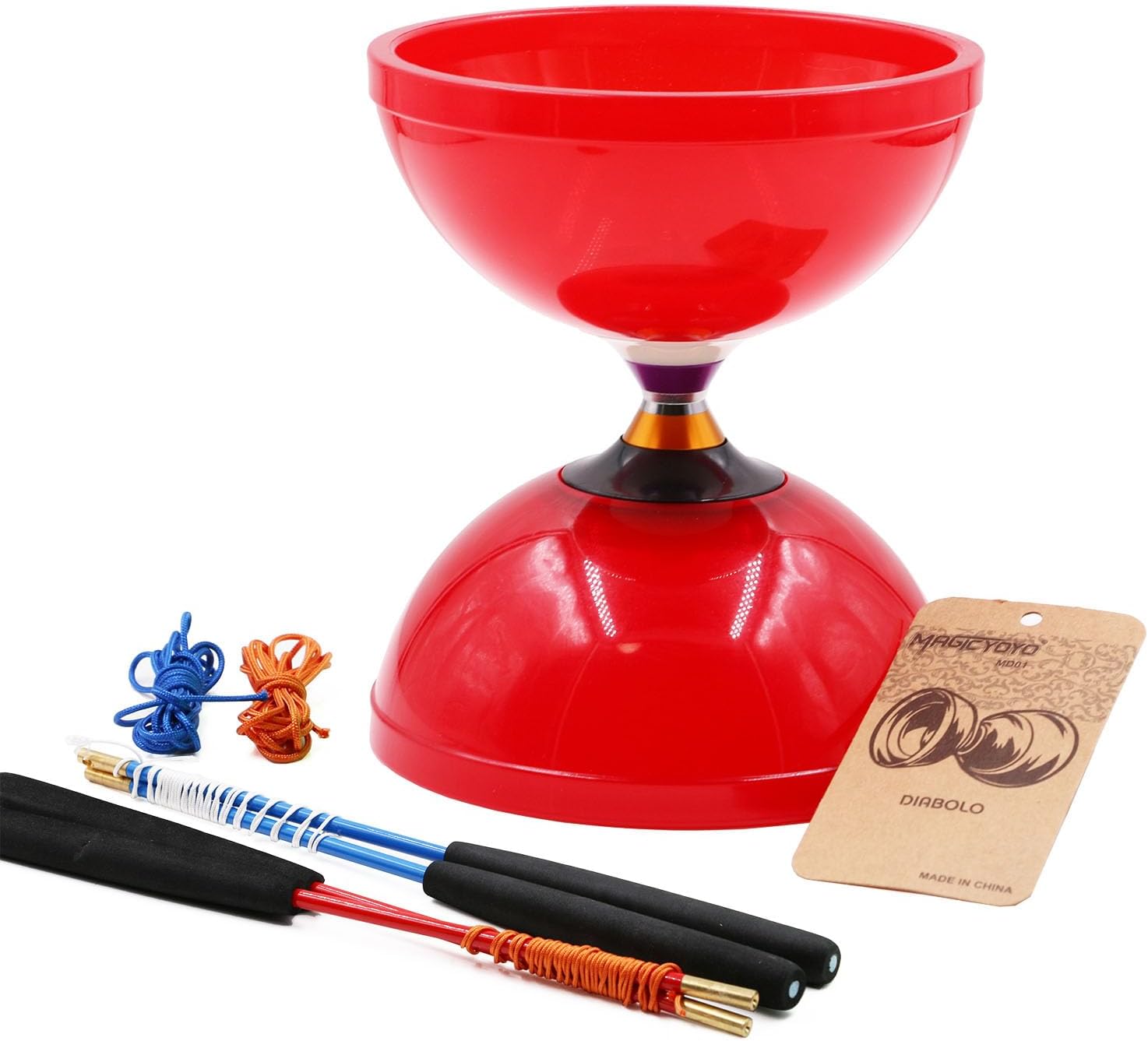 MAGICYOYO MD01 Big Diabolo – Regalo profesional ideal para niños y adultos, principiantes a profesionales  Diábolo chino Yoyo de 5 pulgadas con