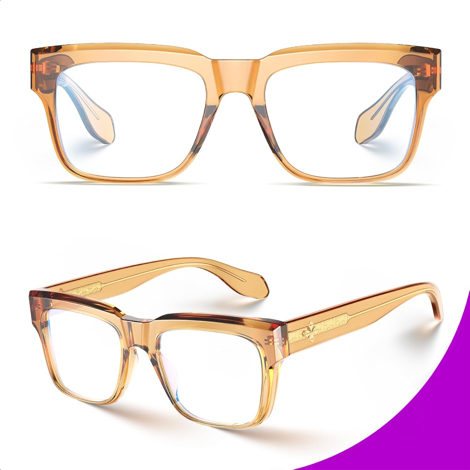 VISOONE TR90 – Gafas cuadradas con bloqueo de luz azul para computadora para mujeres y hombres RANDI