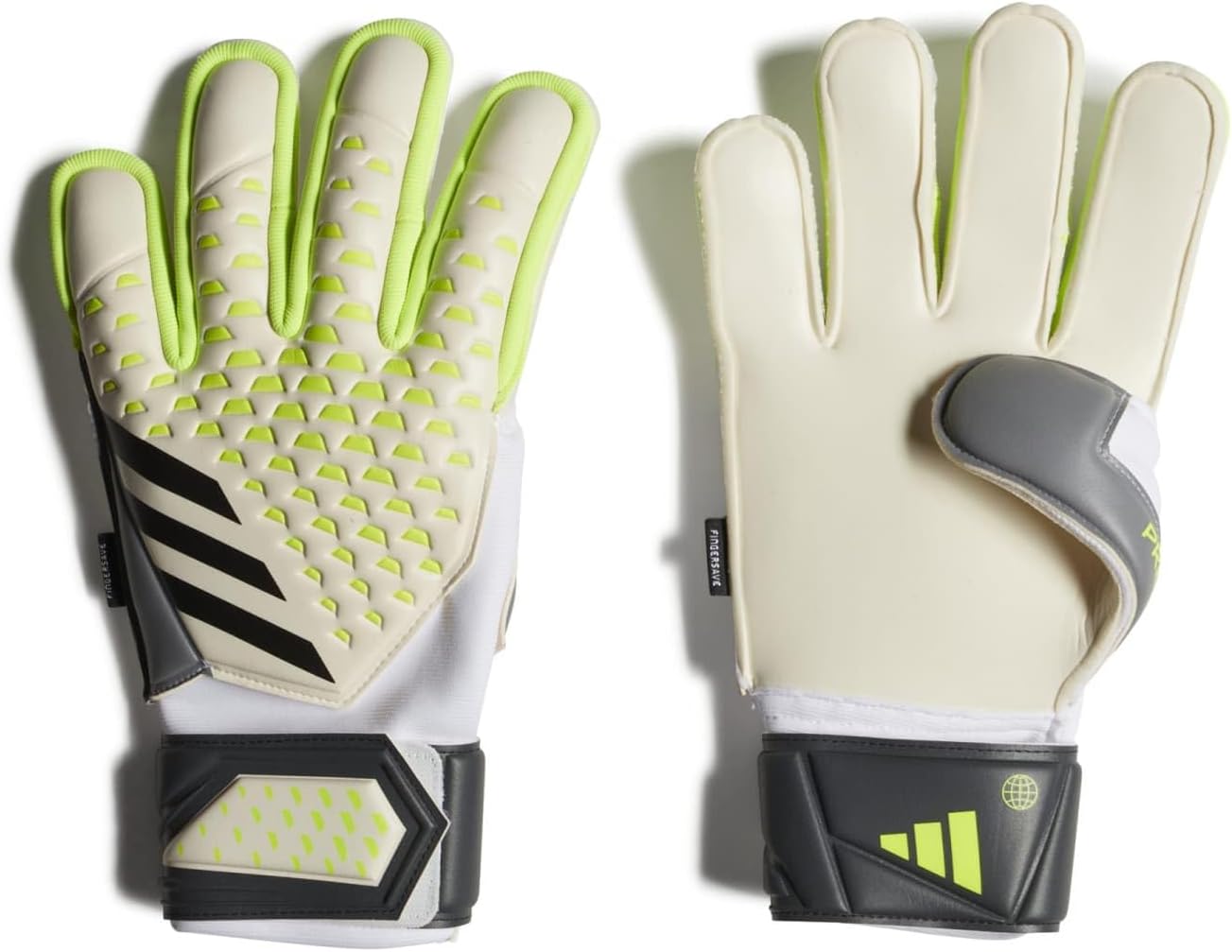 adidas Predator Match Fingersave Guante de portero Crazyrush BlancoNegroLimón Lucido