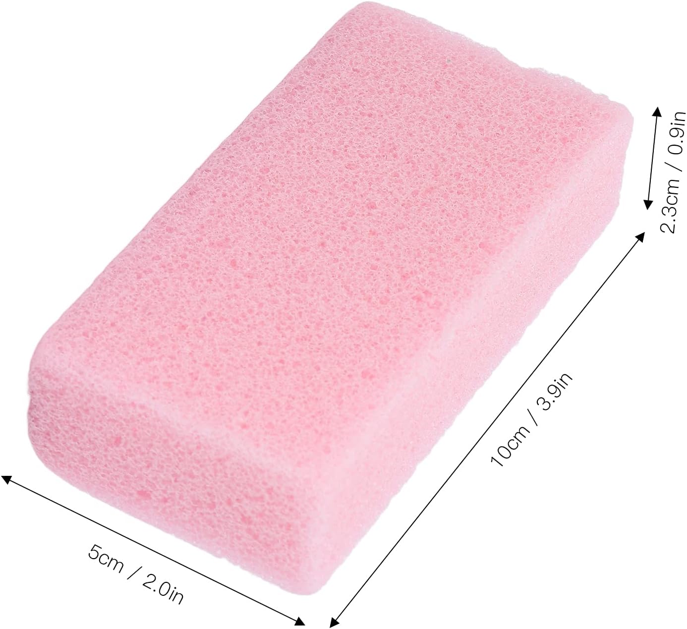 Piedra pómez para pies, piedra pómez para pies, herramientas de pedicura de lava, pedicura profesional, piedra pómez, cuadrada, rosa, dura, para