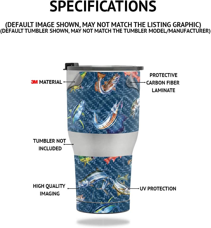 MightySkins – Skin de fibra de carbono compatible con Stanley The Quencher H2.0 FlowState vaso de 40 onzas  Splash of Color  Acabado de fibra de