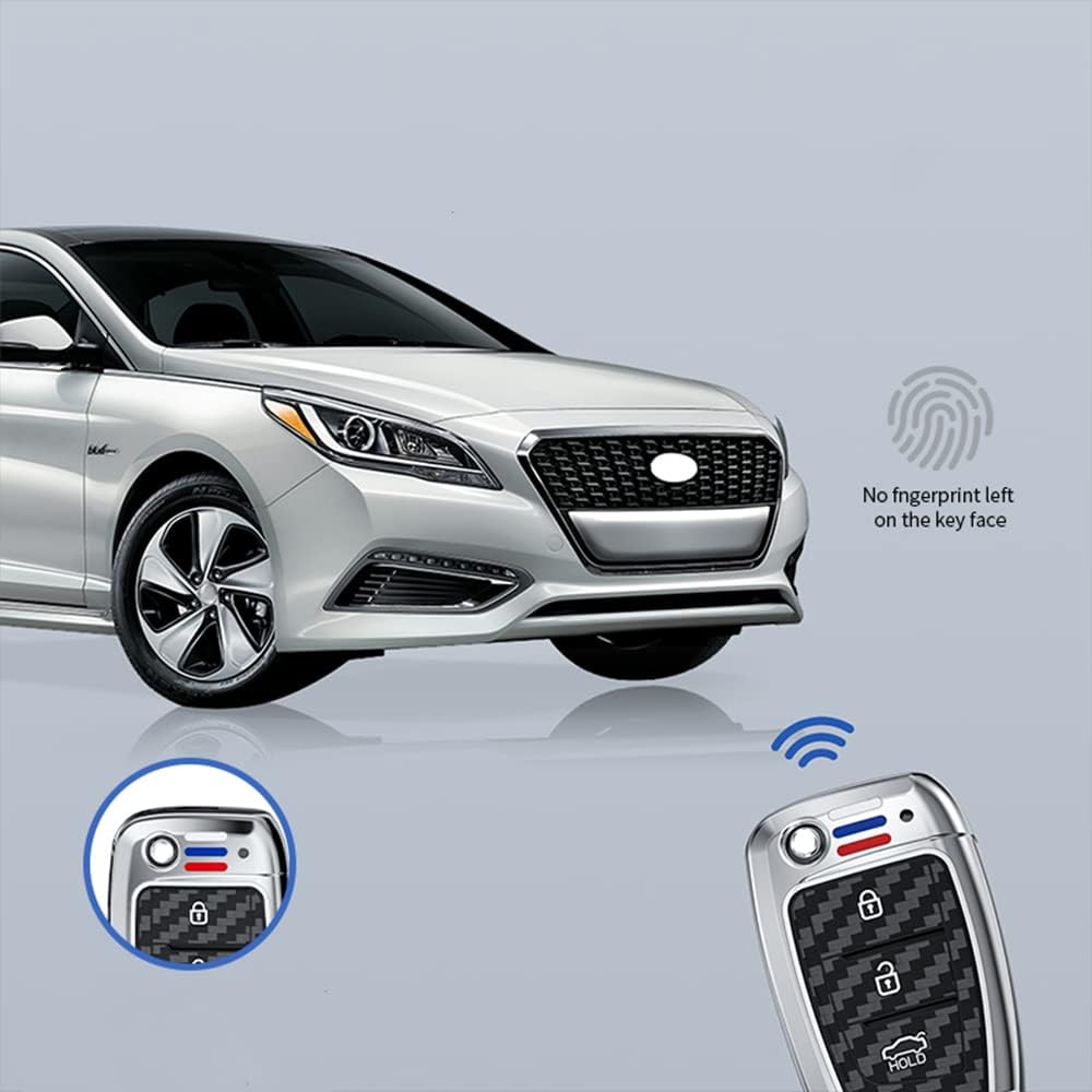 JanneChou Carcasa protectora de aleación de zinc compatible con Hyundai Accent Elantra Kona Santa Fe Veloster