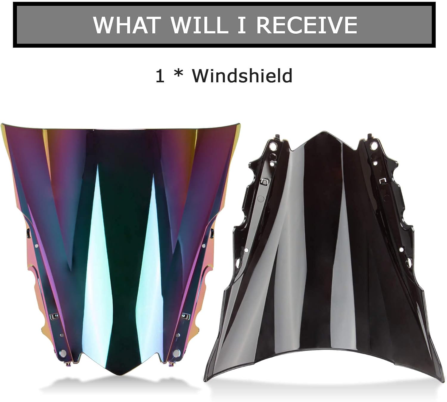 PSLER Parabrisas doble burbuja para YZF R3 R25 2014-2018 2014 2015 2016 2017 2018 (iridio)
