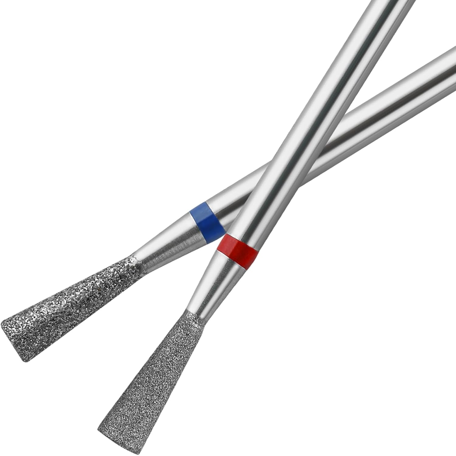 2 brocas de diamante para uñas de carburo cónico micro cutículas, brocas eléctricas rusas para limpiar debajo de las uñas, piel muerta y cutícula,