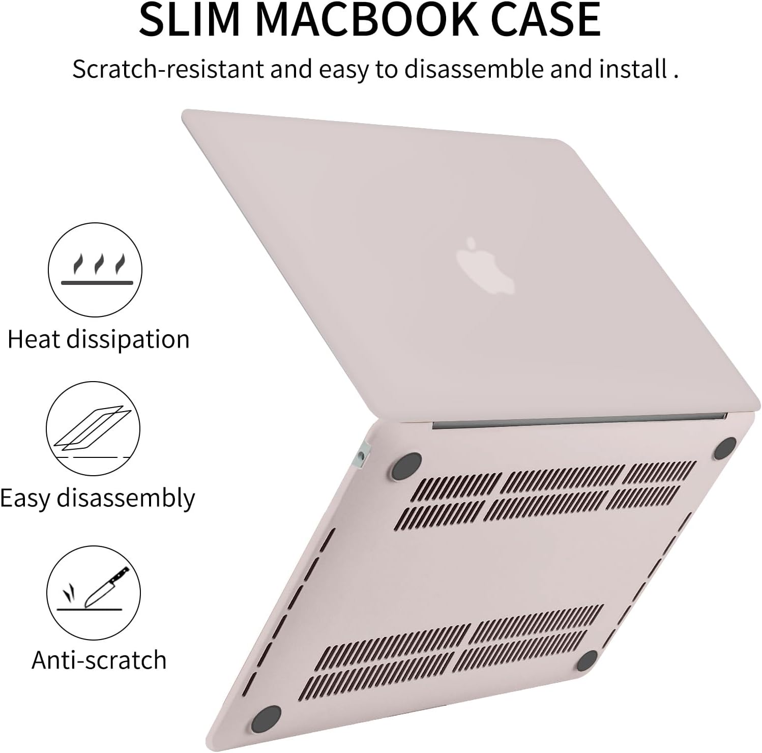 Seorsok Funda compatible con el nuevo MacBook Air de 13.6 pulgadas, versión 2022, chip A2681 M2 con pantalla de retina líquida, Touch ID, carcasa