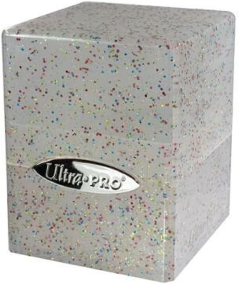 Ultra Pro – Caja de 100 tarjetas de satén con forma de cubo (cristal brillante) – Protege tus tarjetas de juego, tarjetas deportivas o tarjetas