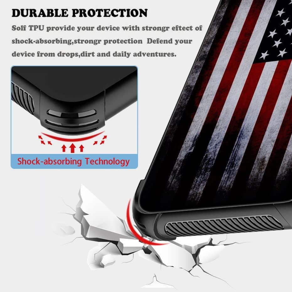 ZHEGAILIAN Funda compatible con iPhone 14 Plus, funda de bandera antigua para iPhone 14 Plus para niños y hombres, diseño de patrón de vidrio
