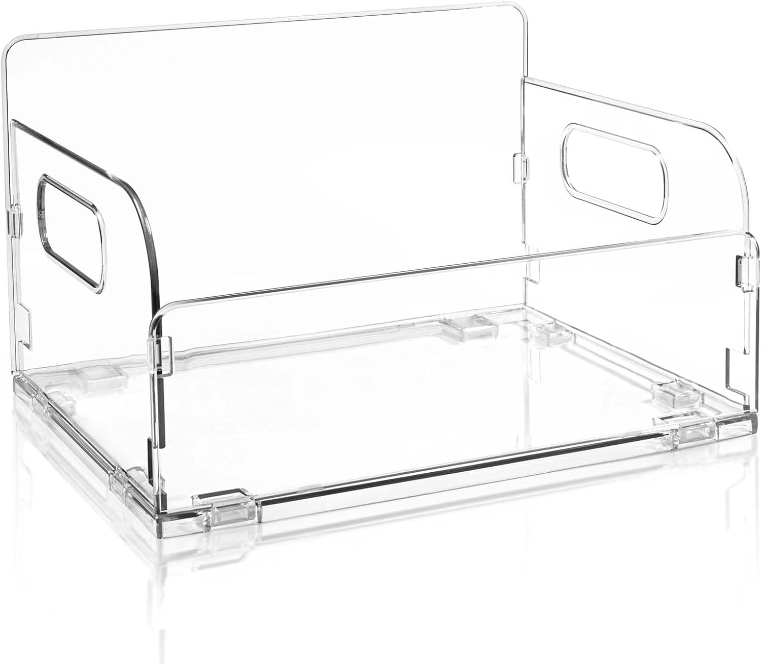 Contenedores organizadores de acrílico, organizador de cosméticos de plástico transparente, contenedor rectangular de almacenamiento de maquillaje y