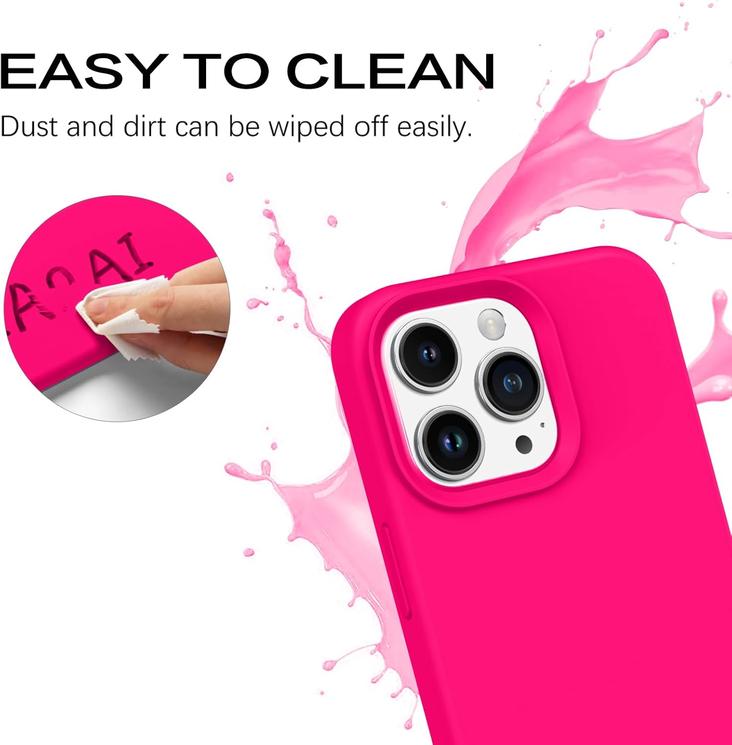 BENTOBEN Funda magnética para iPhone 14 Pro compatible con Magsafe Slim Fit de silicona suave de gel de goma a prueba de golpes con forro de