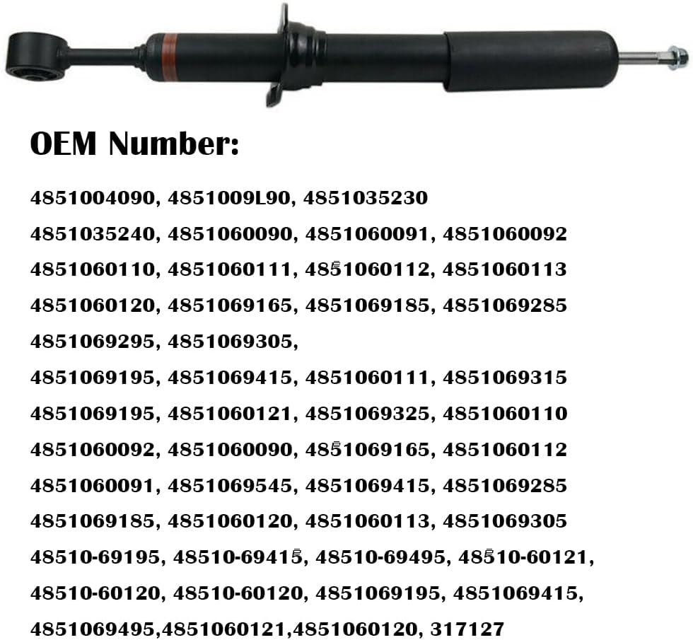 GZYGZAP – 2 amortiguadores delanteros compatibles con Lexus GX470 4.7L, Toyota Land Cruiser Prado 120 2003-2009 2002-2009, OEM # 48510-69195