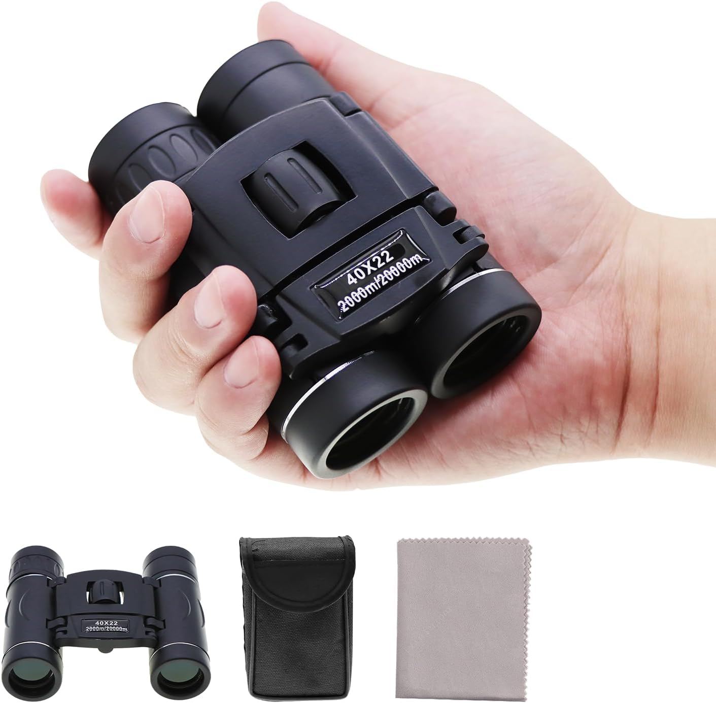 BLACKICE 40X22 Compact Binoculars for Adults, High Powered Mini Pocket Binoculars, Waterproof Small Binoculars for Bird Watching, Hunting, Concert,