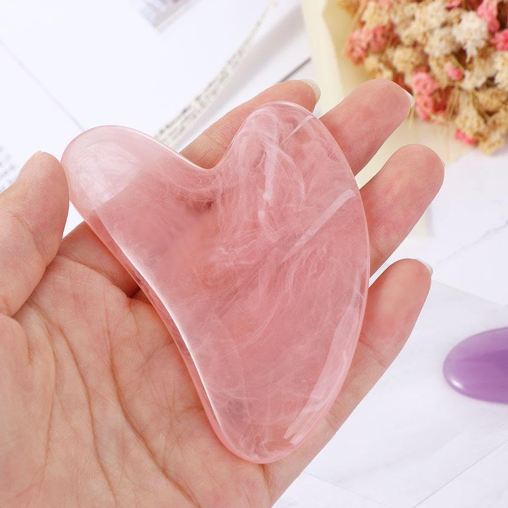 1 unids azul Gua Sha Herramientas faciales Masajeador corporal SPA resina raspado masaje herramienta de cuidado de la piel cara adelgazante