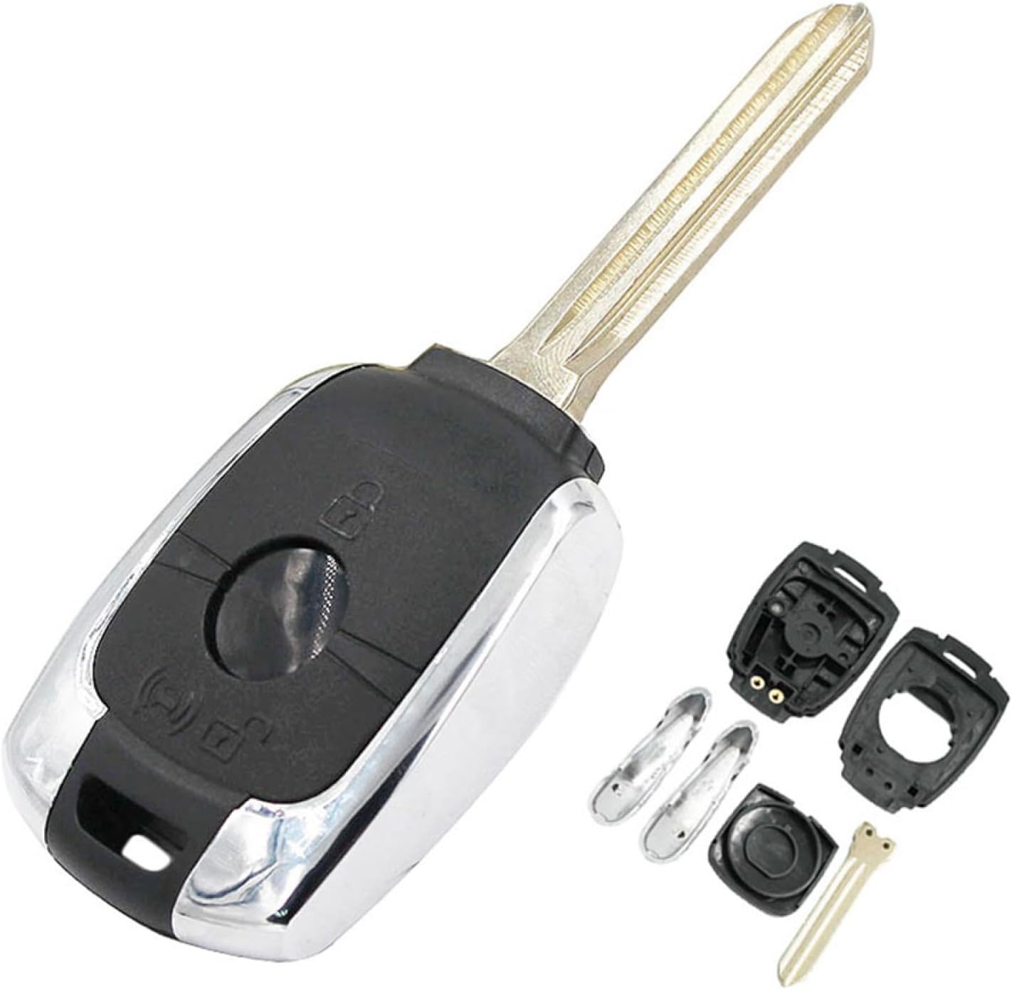 Fundas para llavero de coche para SsangYong Korando, carcasa de repuesto para llave remota en blanco