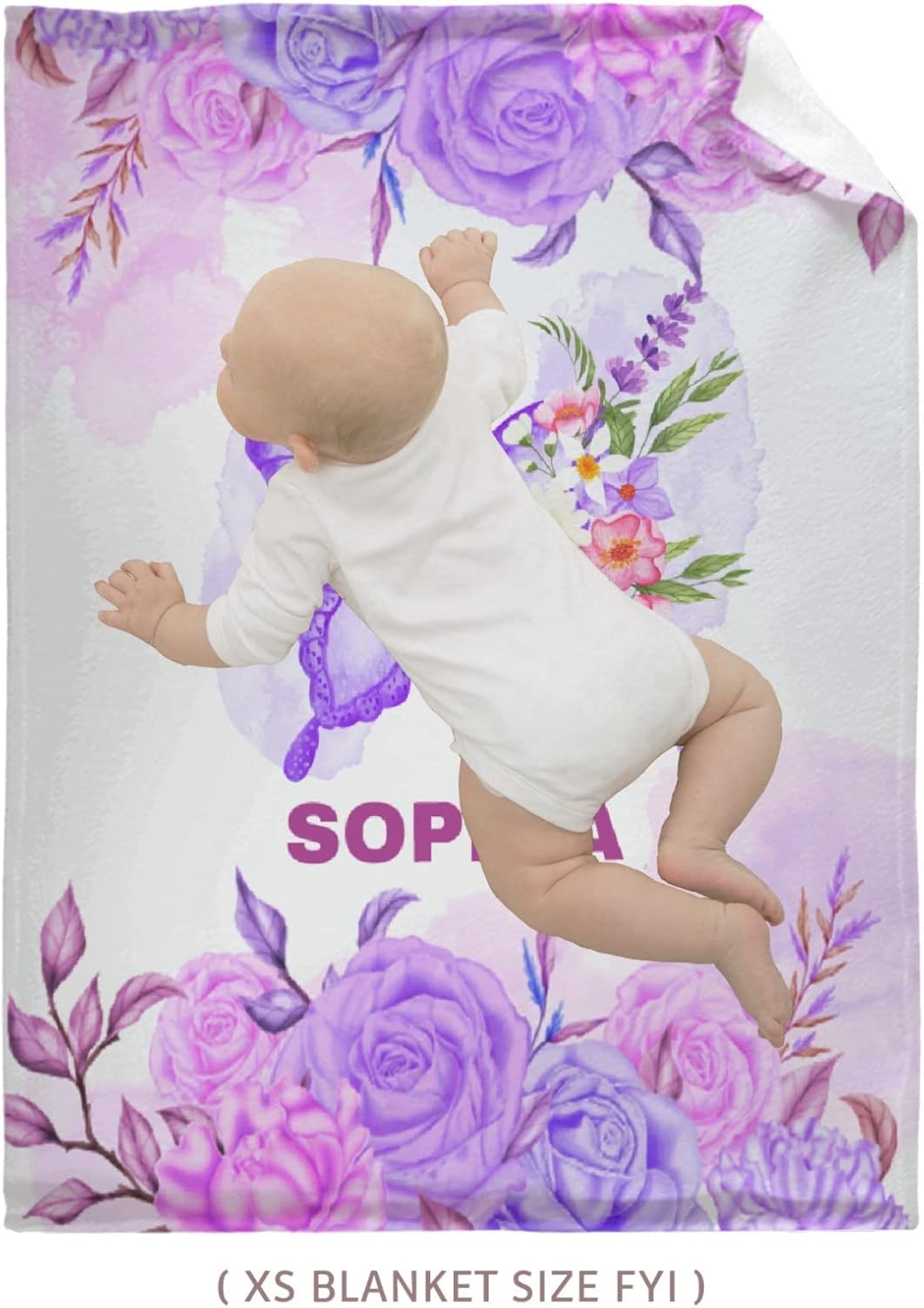 Mantas de mariposa con nombre personalizado, añade tu propio texto, acogedora manta ligera de felpa decorativa para adolescentes, niños, regalo