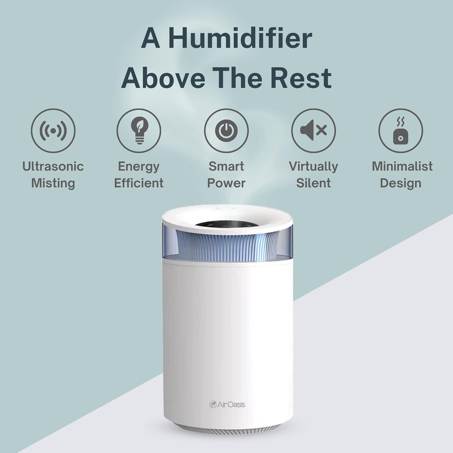 Humidificador CMH250 de niebla fría que cambia de color, humidificación por nebulización ultrasónica que ahorra espacio, funcionamiento silencioso