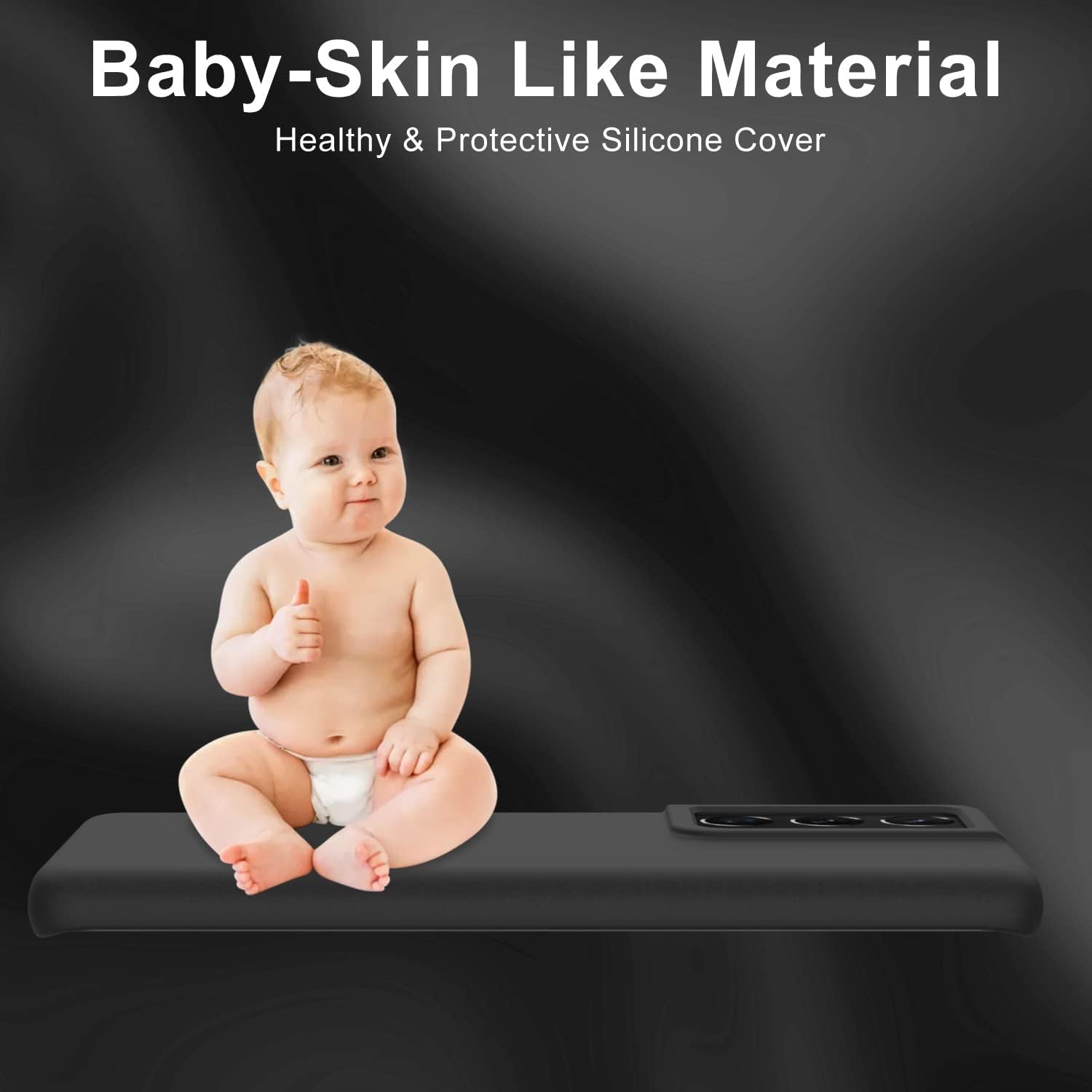 DEENAKIN Funda protectora de silicona para Samsung Galaxy S21 Ultra, suave y sedosa con forro de microfibra suave, funda protectora para Samsung