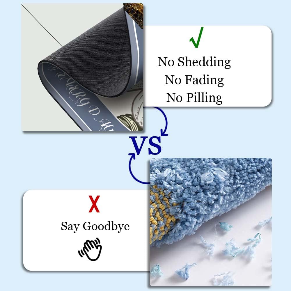 Alfombra de baño con textura de mármol azul y dorado, súper absorbente, de secado rápido, parte inferior de goma antideslizante, fácil de limpiar,