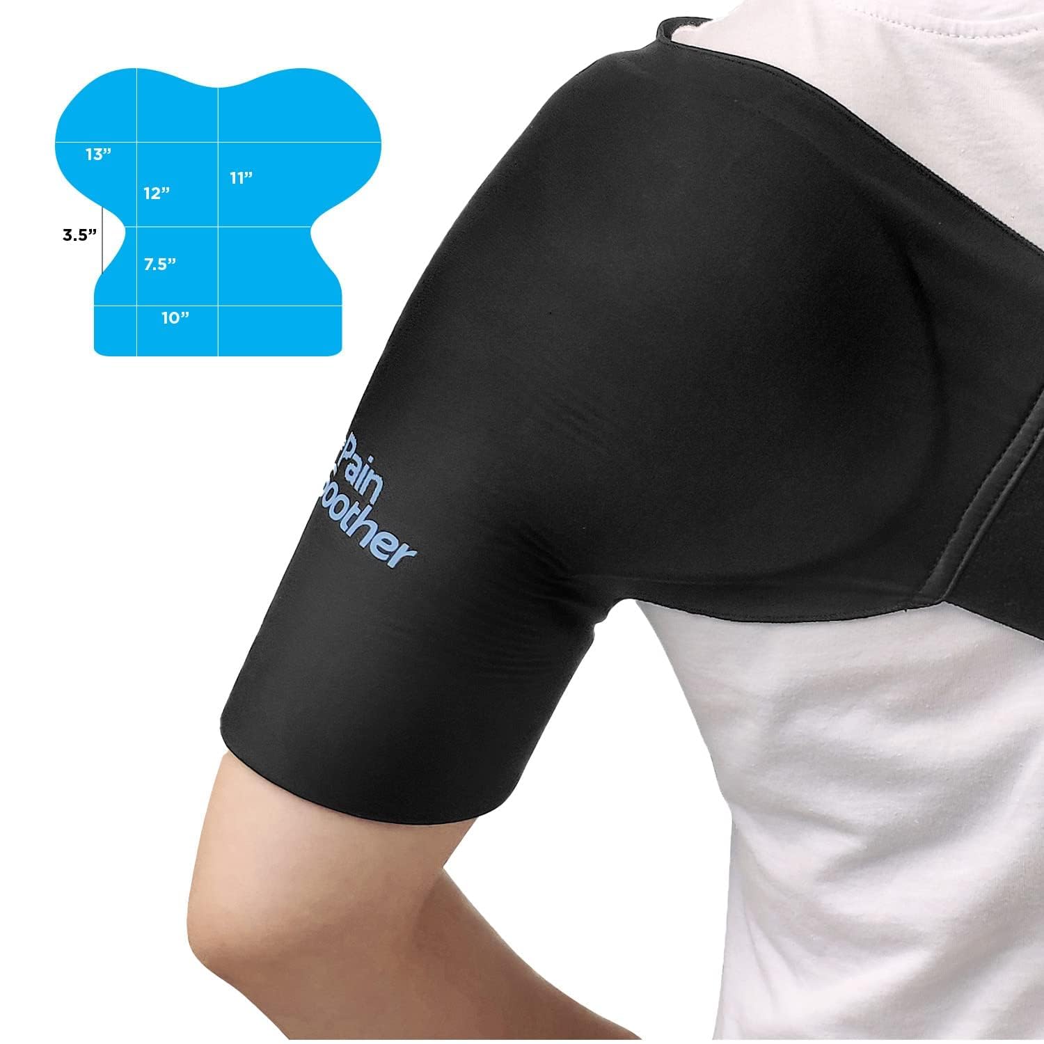Manga de compresión para bolsa de hielo para hombros  Envoltura de compresión caliente y fría, manguito rotador, terapia de apoyo para aliviar el
