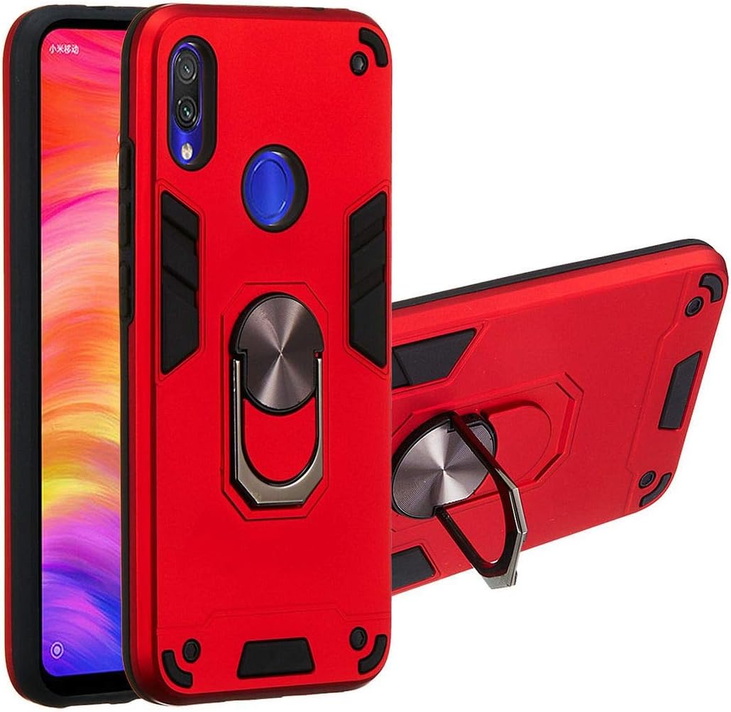 SATURCASE Armor Hybrid 2 en 1 PC y silicona Funda protectora de doble capa para Xiaomi Redmi Note 7  Redmi Note 7 ProRedmi Note 7S (rojo)
