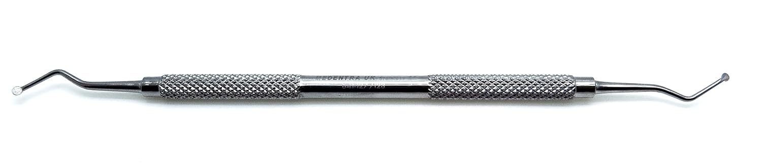 Excavadora restauradora dental 127128, instrumento de doble extremo de cuchara de 0.079 in