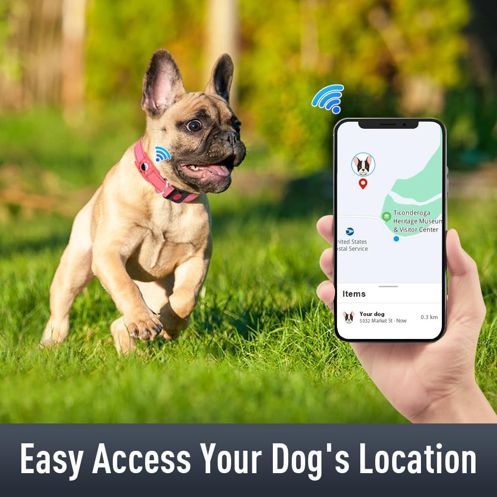 Airtag – Collar de perro para cachorros, collares reflectantes con soporte AirTag, hebilla de bloqueo de seguridad y acolchado suave, collar de