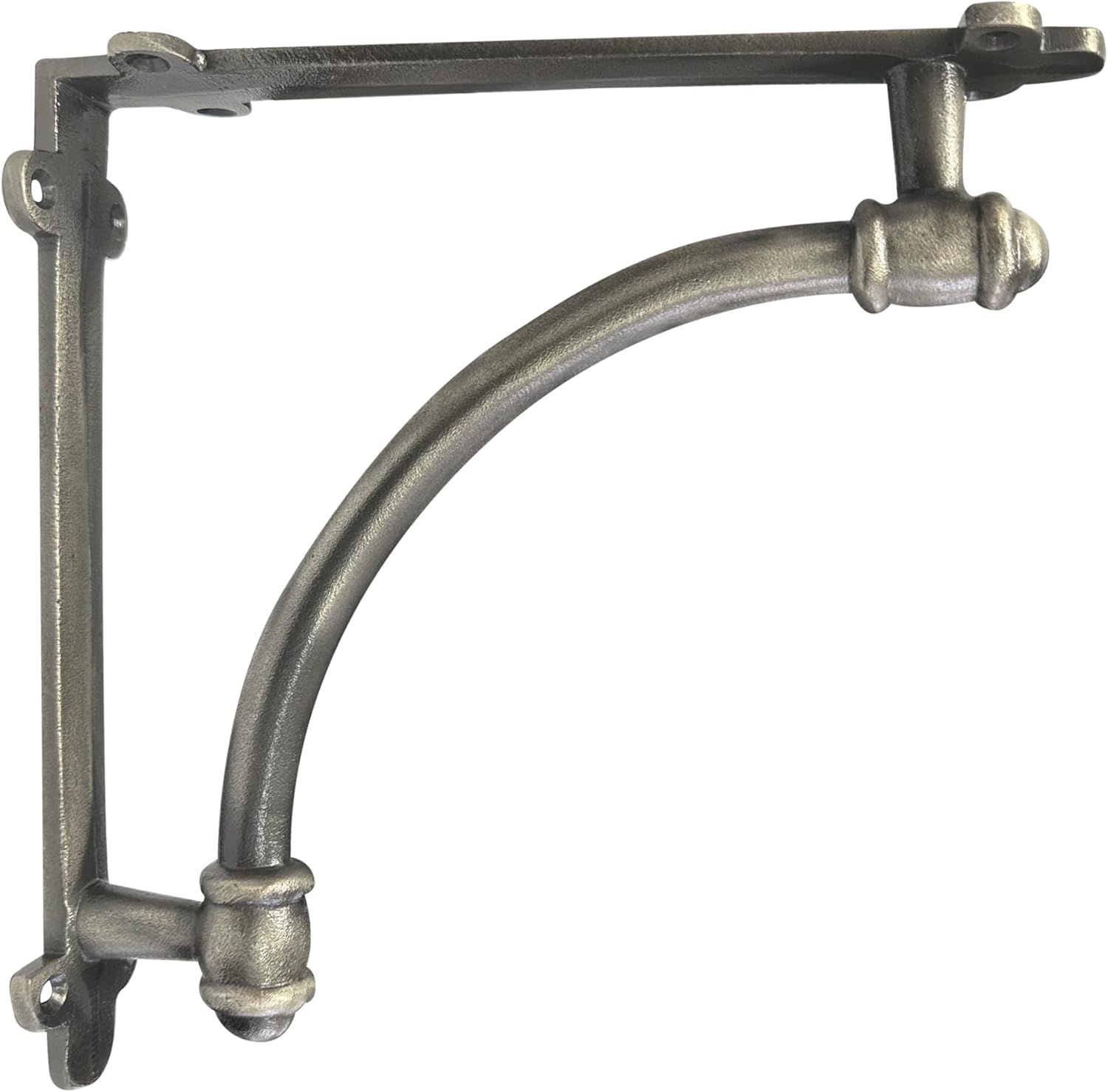 NACH Soportes decorativos para estantes, paquete de 2 soportes de estante de hierro fundido de metal antiguo de 9.6 x 1.7 x 9.6 pulgadas, soportes