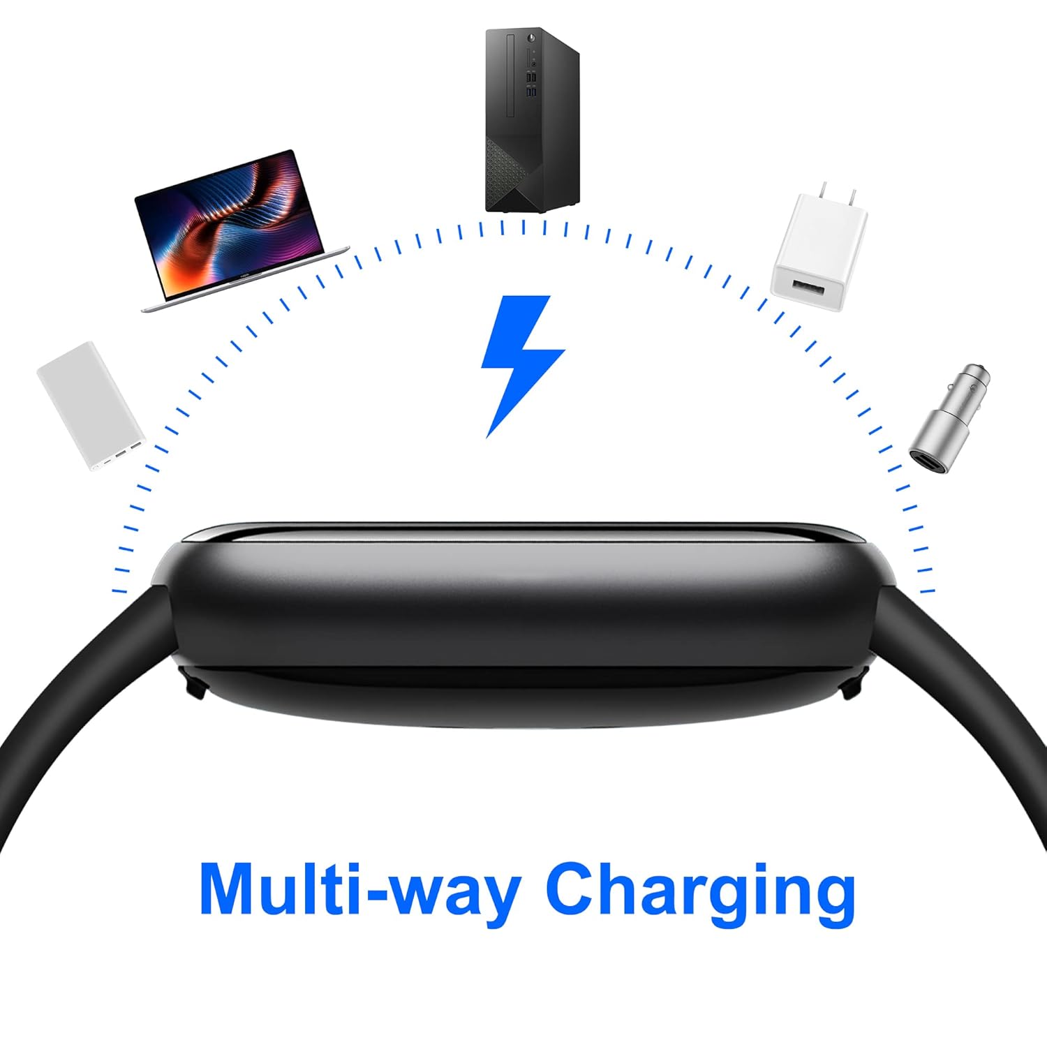 Cable cargador para Xiaomi Mi Band 765, Amazfit-Band-5 Smartwatch (1 paquete3.3 pies)