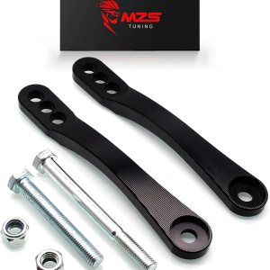MZS Eslabones de bajada de motocicleta, kit de suspensión trasera de eslabones de caída, accesorios ajustables, color negro, compatible con ZX14 MZS Eslabones de bajada de motocicleta, kit de suspensión trasera de eslabones de caída, accesorios ajustables, color negro, compatible con ZX14
