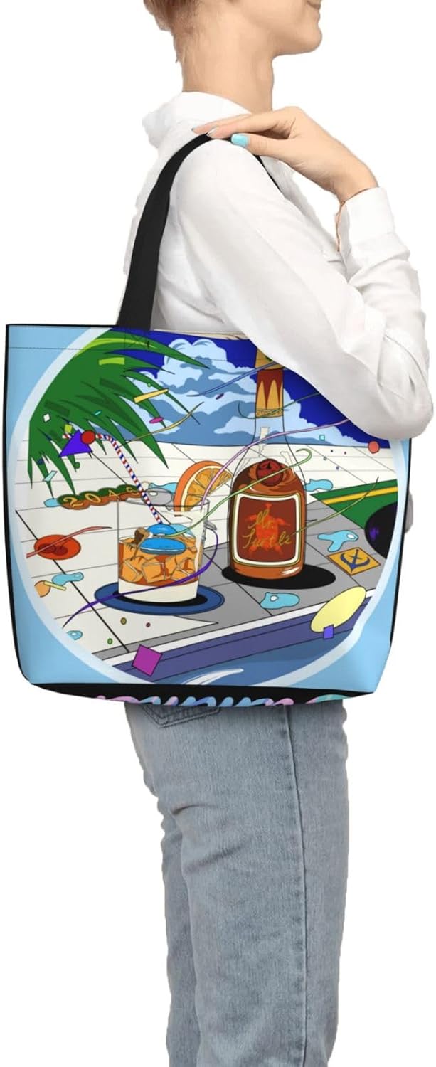 Bolsas de mano personalizadas, bolsa de compras, bolsas de hombro reutilizables personalizadas con tu logotipo, texto, foto de impresión de 3 lados,