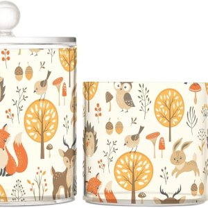 Autumn Forest Animals Jars with Lids Bathroom Canisters Decorative Jars Laundry Pods Container Cotton Pad Dispenser for Dorm Room Essentials for Autumn Forest Animals Jars with Lids Bathroom Canisters Decorative Jars Laundry Pods Container Cotton Pad Dispenser for Dorm Room Essentials for