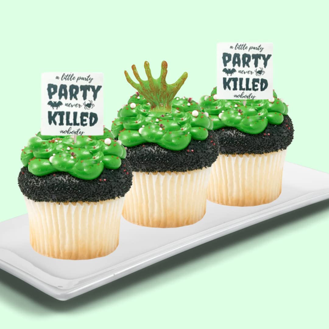 Happy Halloween A Little Party Spooky comestible listo para usar confeti para tartas, galletas, magdalenas, helado, donas