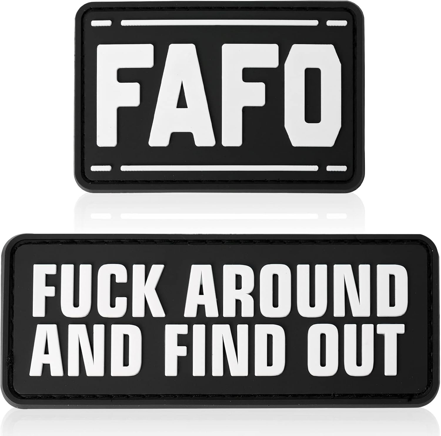 FAFO Parche de PVC  2 piezas de parches para follar y averiguar, divertido parche táctico, parche de gancho y bucle de moral militar para mochilas,
