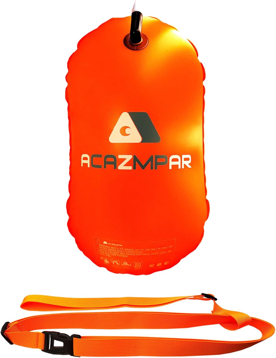 Swim Buoy for Open Water, Swim Bubble for Safe Swim Training, Swimming Triathletes, Kayakers and Snorkelers, Highly Visible Buoy Float