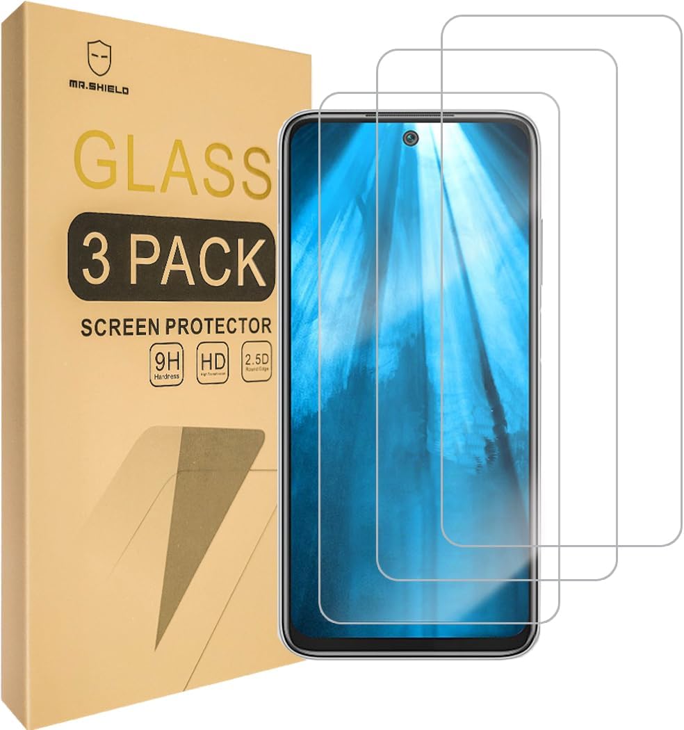 Mr.Shield – Protector de pantalla diseñado para Xiaomi (Redmi 10 Prime)  Redmi 10 vidrio templado Vidrio japonés con dureza 9H Protector de pantalla